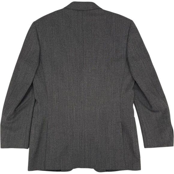 Canali Men's 3 Button Wool Blazer Patch Pockets Charcoal Gray Size 40R - Picture 2 of 15